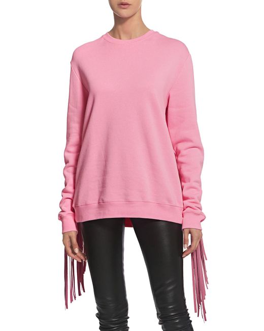 msgm fringe sweatshirt