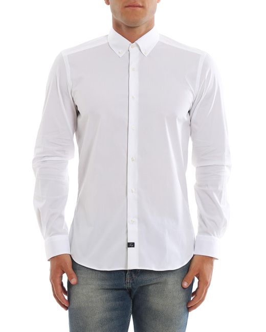 Fay Cotton Gauze Shirt in White for Men Save 26 Lyst