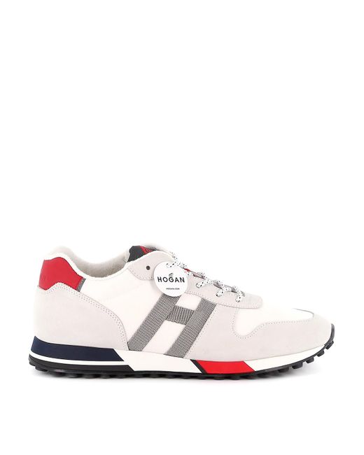 Hogan Suede H383 Retro Running Sneakers in White for Men - Lyst