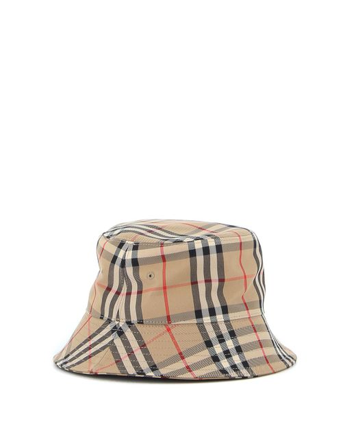 burberry beige vintage check bucket hat