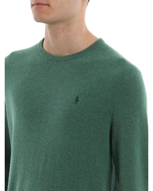 green merino wool sweater