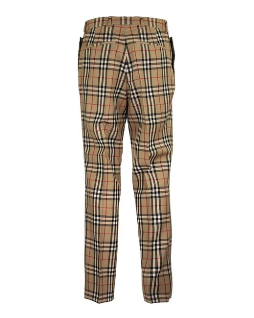 Burberry Wool Vintage Check Trousers in Beige (Natural) for Men - Lyst