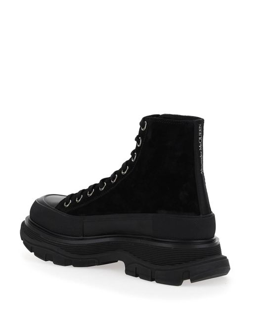 alexander mcqueen tread slick glitter high top boots