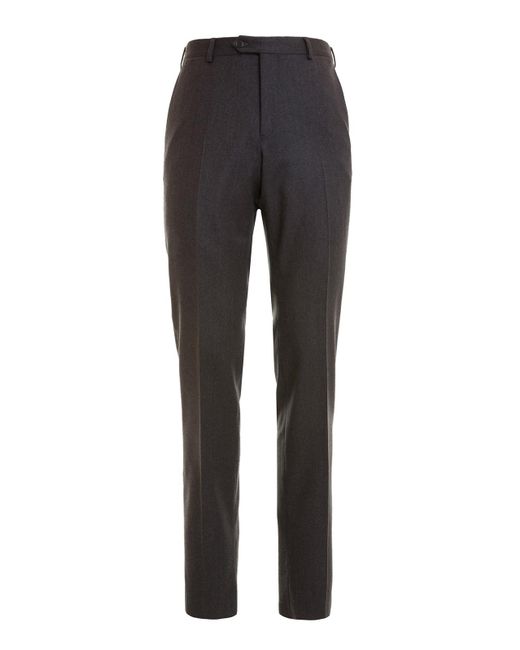 Armani Wool Formal Trousers in Dark Brown (Brown) for Men Lyst