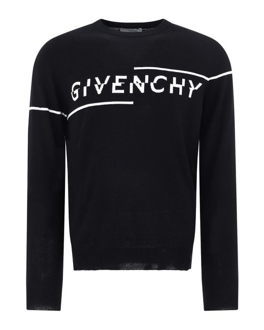 givenchy split logo sweater