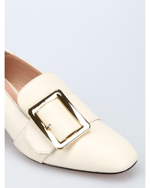 bally white loafers