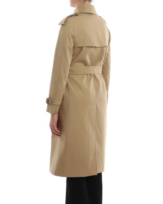 vintage check cotton trench coat