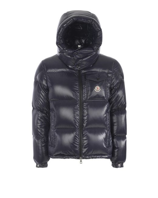 Moncler Synthetic Montbeliard Nylon Lacquer Puffer Jacket in Dark Blue ...