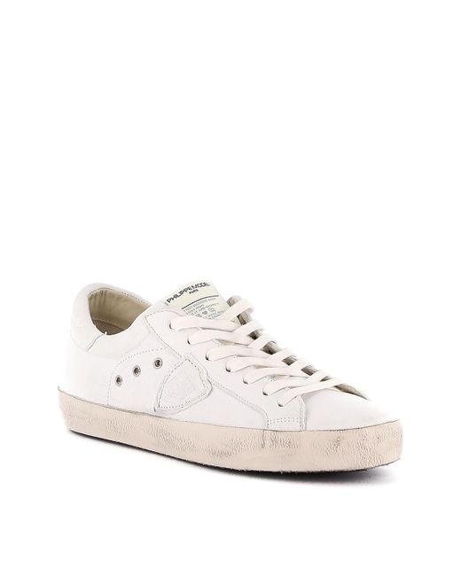 Philippe Model Paris X Leather Sneakers in White for Men - Lyst