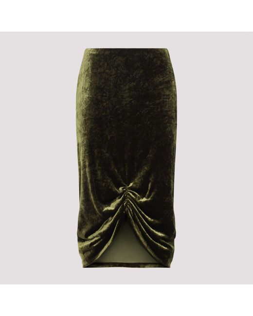 Valentino Green Midi Skirt For