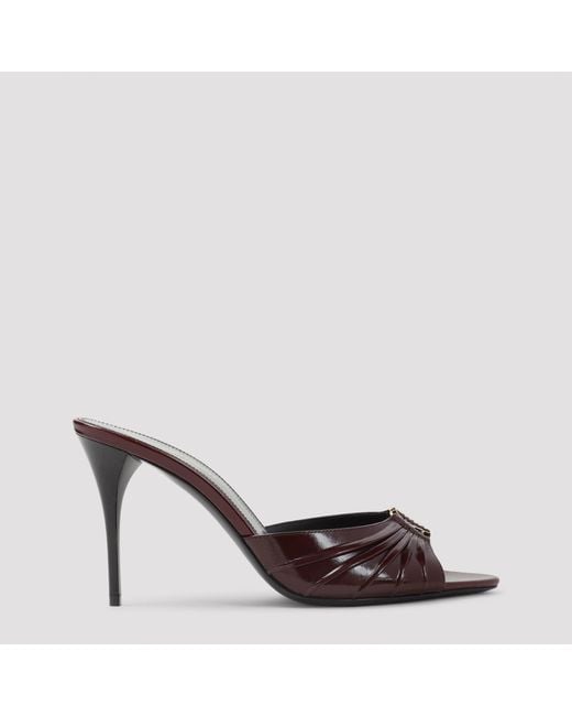 Saint Laurent Brown Babylone Mule