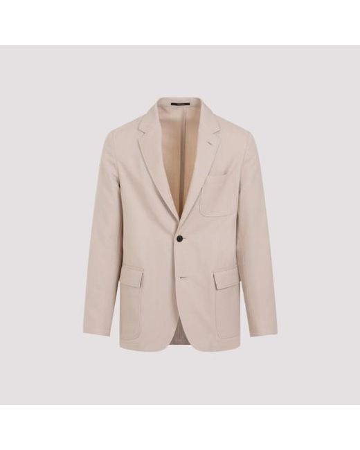 Dunhill Natural Wool Cotton Convertible Jacket for men