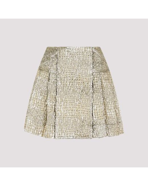 Simone Rocha Natural Pleated Mini Kilt With Ties Skirt