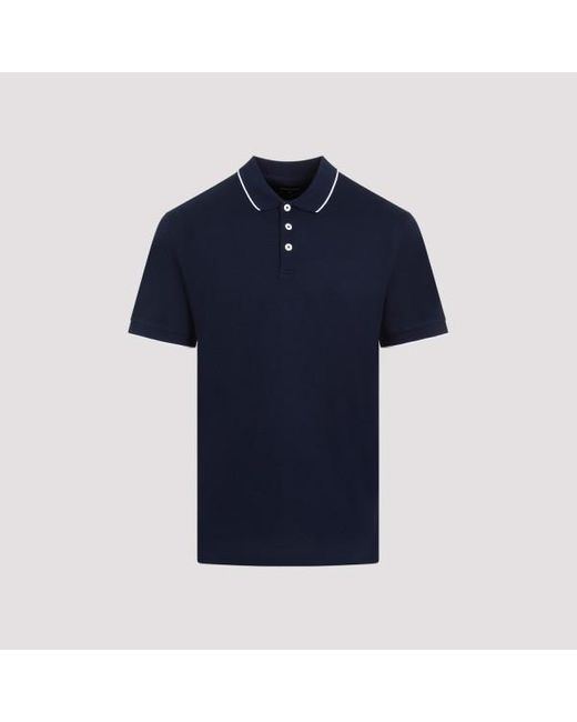 Giorgio Armani Blue Night Cotton Polo for men