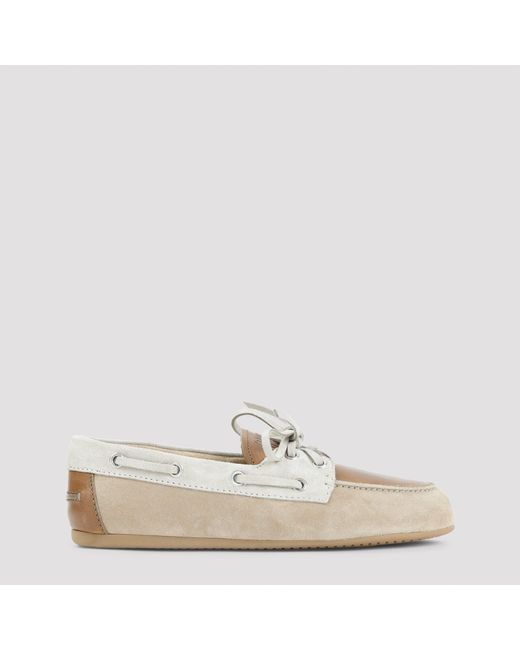 Miu Miu Natural Calf Leather Loafers