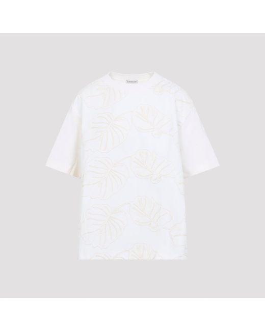 Moncler White Ss Cotton T-Shirt