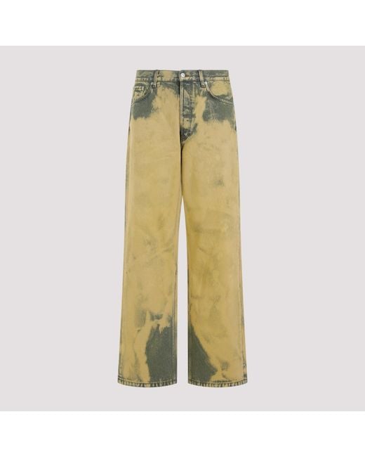 Dries Van Noten Yellow Pine Pants for men