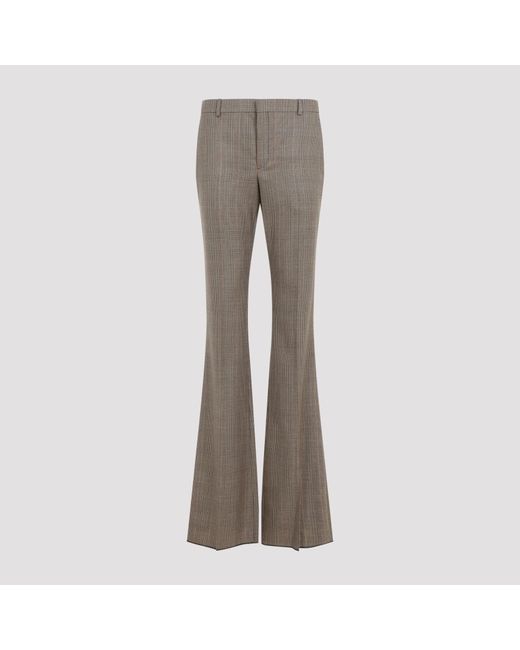 Saint Laurent Gray Price De Galles Trousers