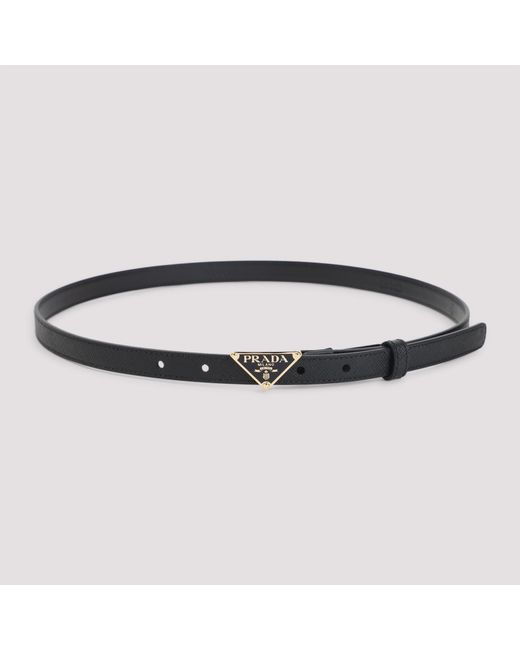 Prada Brown Calf Leather Belt