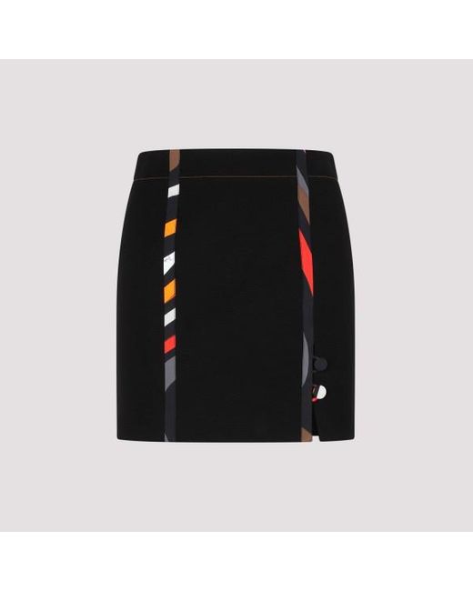 Emilio Pucci Black Cotton Skirt