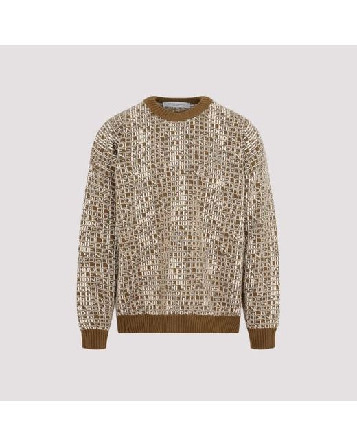Golden Goose Deluxe Brand Natural Journey M`s Boxy Knit Crewneck Sweater for men
