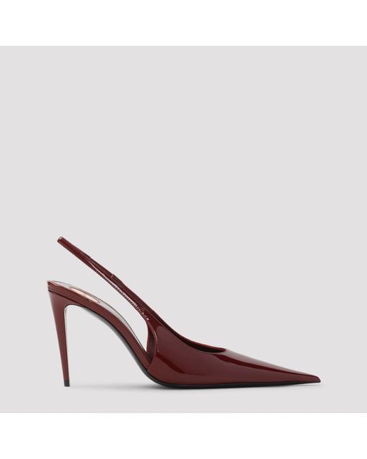Saint Laurent Red Guermantes Pumps