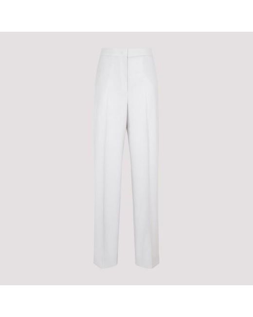 Fabiana Filippi White Wool Straight Pants