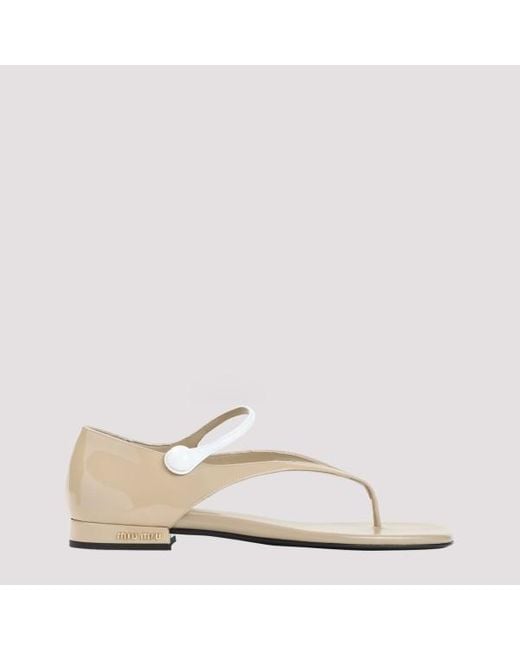 ミュウミュウ Miu Miu Calf Leather Sandals 0400022953542_BROWN?wid=600&