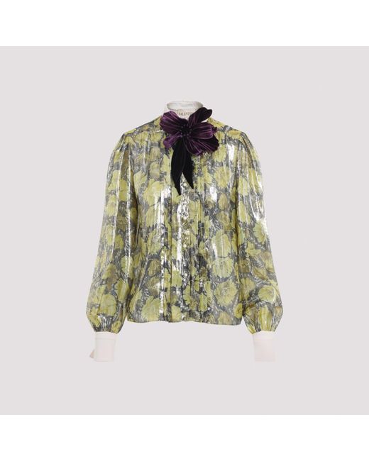 Valentino Green Lurex Mini Shirt
