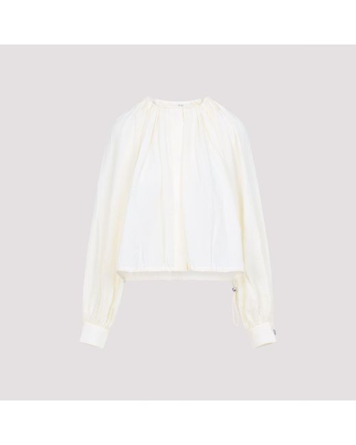 Co. White Milk Gathered Shirt