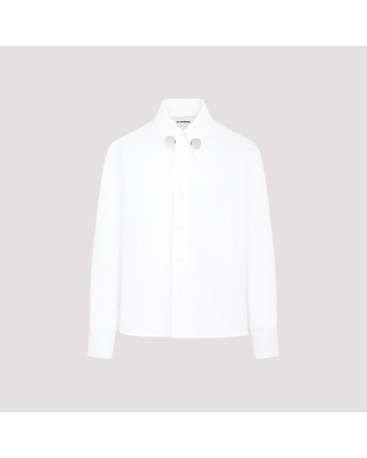 Jil Sander White Cotton Shirt for men