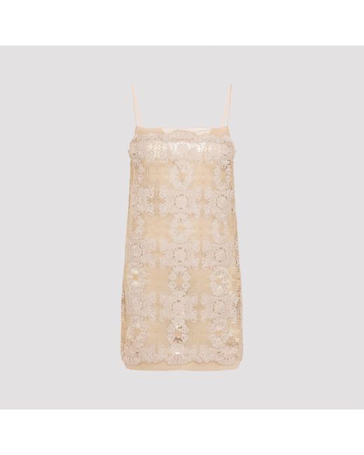 Ermanno Scervino Natural Mini Dresses Nude & Neutrals