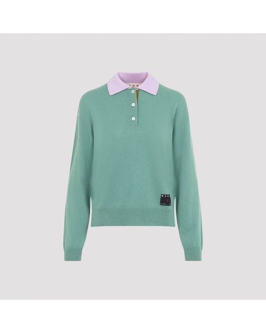 Marni Green Mint Polo Neck Sweater
