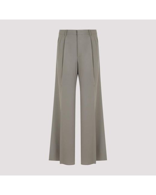 Etro Gray Double Pleat Trousers for men