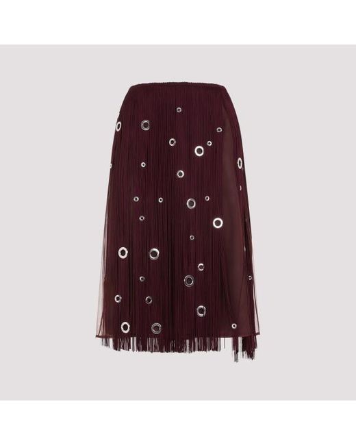 Prada Purple Acetate Midi Skirt