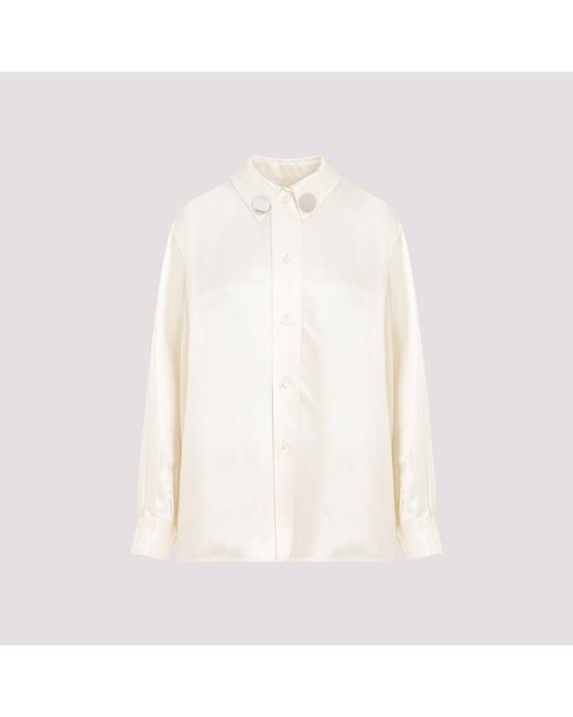 Jil Sander White Viscose Blend Shirt For