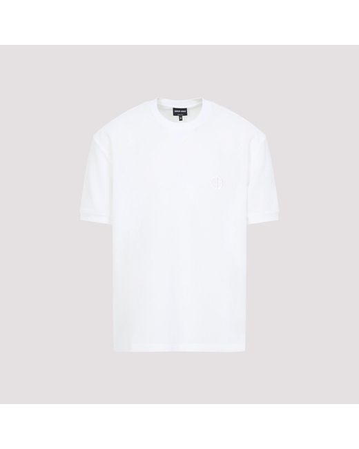 Giorgio Armani White Polyamide T-Shirt for men