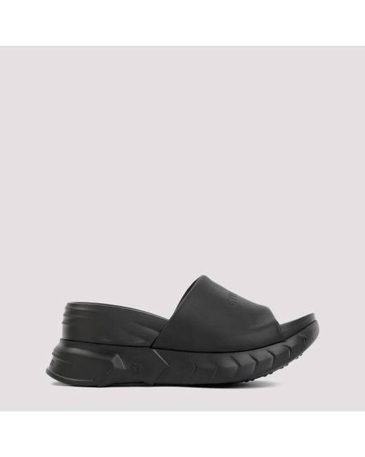 Givenchy Black Marshmallow Low Wedge Sandals