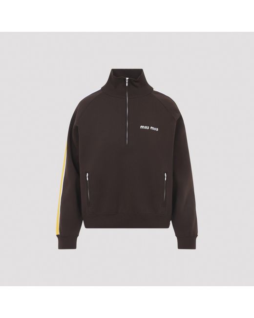 Miu Miu Black Polyamide Turtle Neck