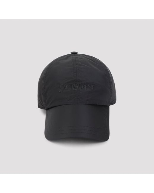 Saint Laurent Black Baseball Cap