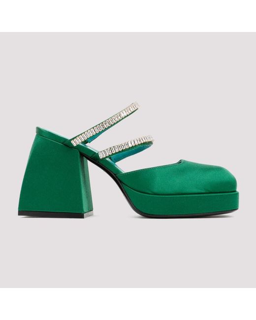 Emerald green cheap platform shoes