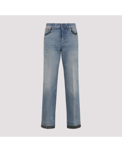 Valentino Blue Cotton Jeans