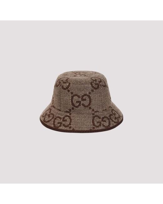 Gucci Brown Wool Bucket Hat