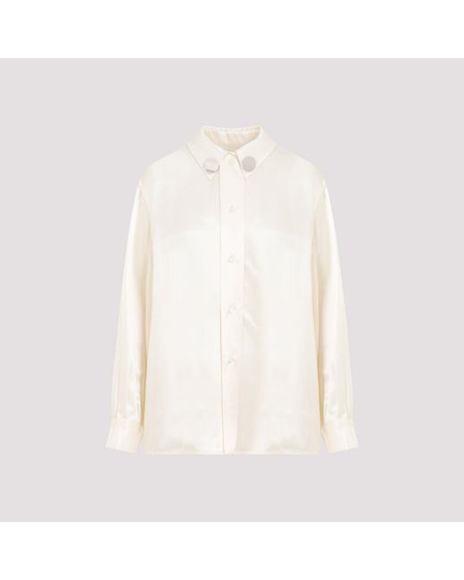 Jil Sander White Viscose Blend Shirt For