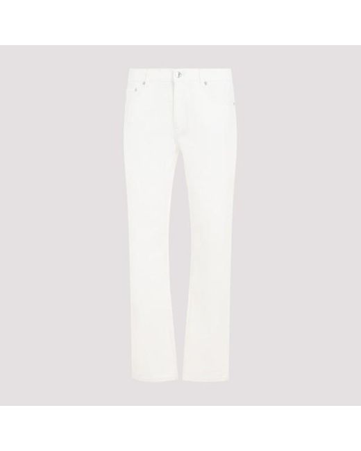 Etro White Cotton Jeans for men