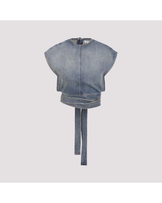 Alaïa Blue Casual Denim Top