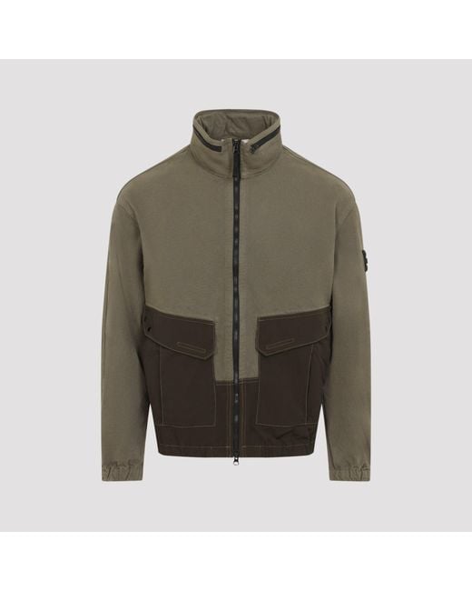 Stone Island Green Cotton Jacket for men