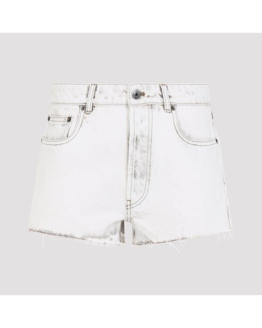 Miu Miu White Chic Regular & Straight Leg Mini Short