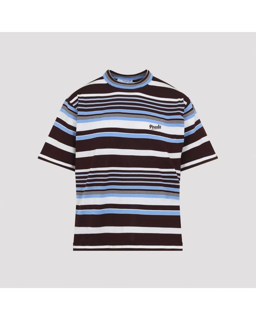 Prada Blue Cotton T-Shirt