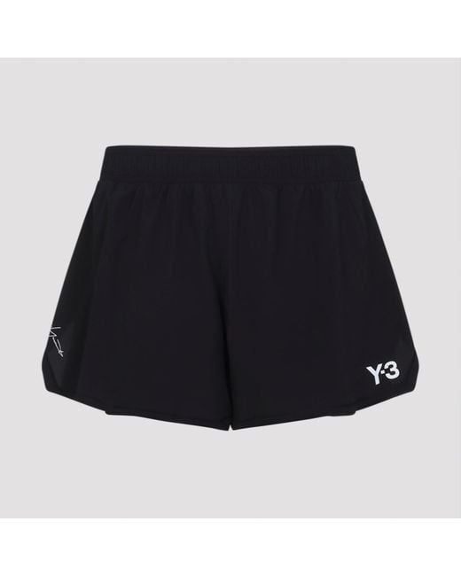 Y-3 Black Run Polyamide Shorts for men